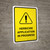 Herbicide Application In Progress with Hazard Icon Portrait - Wall Sign