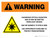 Warning: ISO Hazardous Optical Radiation Label Landscape - Wall Sign