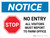 Notice: Stop - No Entry Visitors Must Report to Farm Office Landscape - Wall Sign