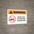 Warning: Absolutely No Smoking in Barn Area with Icon Landscape - Wall Sign