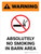 Warning: Absolutely No Smoking in Barn Area with Icon Portrait - Wall Sign