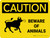 Caution: Beware Of Animals Landscape - Wall Sign