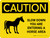 Caution: Slow Down You Are Entering A Horse Area Landscape - Wall Sign