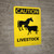 Caution: Livestock Portrait - Wall Sign