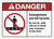 Danger: Entanglement and Fall Hazards - Wall Sign