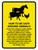 How To Be Safe Around Animals Sign Yellow Portrait - Wall Sign