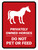Privately Owned Horses - Do Not Pet Or Feed Red Portrait - Wall Sign