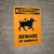 Warning: Beware Of Animals Portrait - Wall Sign