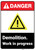 Danger: Demolition WIP ANSI - Wall Sign
