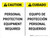 Caution: Personal Protection Equipment Required Landscape - Wall Sign