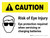 Caution: Risk of Eye Injury - Eye Protection Required with Graphic Landscape - Wall Sign