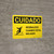 Caution: Floor Slippery When Wet Spanish with Icon Landscape - Wall Sign