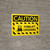 Caution: Forklift Crossing Hazard Lines Landscape - Wall Sign