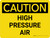 Caution: High Pressure Air Landscape - Wall Sign