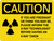 Caution: If Pregnant Please Inform Technologist with Radiation Graphic Landscape - Wall Sign