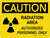 Caution: Radiation Area Authorized Personnel Only Landscape - Wall Sign