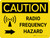 Caution: Radio Frequency Hazard Right Arrow Landscape - Wall Sign