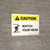 Caution: Watch Your Head White with Icon Landscape - Wall Sign