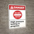 Danger: Do Not Enter High Pressure Testing ANSI - Wall Sign