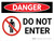 Danger: Do Not Enter with Icon Landscape - Wall Sign
