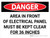 Danger: Area in Front of Electrical Panel Must be Kept Clear Landscape - Wall Sign