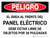 Danger: Spanish Area In Front Of Electrical Panel Landscape - Wall Sign