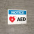 Notice: AED with Icon Landscape - Wall Sign