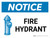 Notice: Fire Hydrant with Icon Landscape - Wall Sign
