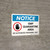 Notice: GMP Quarantine Area - No Authorized Personnel Only with Icon Landscape - Wall Sign