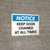 Notice: Keep Door Chained at All Times Landscape - Wall Sign