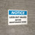 Notice: Lock Out Valves Before Maintenance Work Landscape - Wall Sign