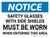 Notice: Safety Glasses with Side Shields Must Be Worn in Area Landscape - Wall Sign