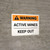 Warning: Active Mines Keep Out Landscape - Wall Sign