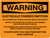 Warning: Electric Powered Partition Landscape - Wall Sign