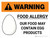 Warning: Food Allergy Food May Contain Egg with Icon Landscape - Wall Sign