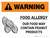 Warning: Food Allergy Food May Contain Peanuts with Icon Landscape - Wall Sign