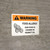Warning: Food Allergy Our Food is Cooked in Peanut Oil with Icon Landscape - Wall Sign