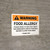 Warning: Food Allergy Please Speak to Your Server if You Have Any Concerns Landscape - Wall Sign