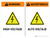 Warning: High Voltage Bilingual Spanish Landscape - Wall Sign