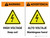 Warning: High Voltage Keep Out Bilingual Spanish Landscape - Wall Sign
