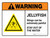Warning: Jellyfish Stings Can Be Painful Stay Out Of Water with Icon Landscape - Wall Sign