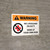 Warning: No Lifeguard on Duty Swim at Own Risk with Icon Landscape - Wall Sign