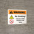 Warning: No Smoking - This is a Food Production Area with Icon Landscape - Wall Sign