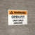 Warning: Open Pit Unstable Ground Landscape - Wall Sign