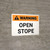 Warning: Open Stope Landscape - Wall Sign