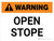 Warning: Open Stope Landscape - Wall Sign