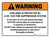Warning: VK 1230 Fire Supression System Landscape - Wall Sign