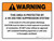 Warning: VK-200 Fire Supression System Avoid Exposure Landscape - Wall Sign