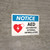 Notice: AED (Automated External Defibrillator) With Icon Landscape - Wall Sign