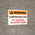Warning: Compressed Gas No Smoking, Open Flame Landscape - Wall Sign